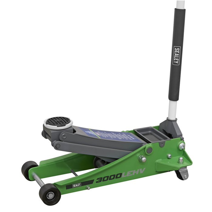 Low Profile Trolley Jack with Rocket Lift 3 Tonne - Green | 3000LEHV