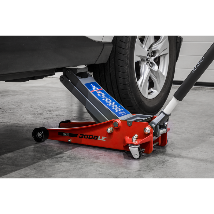 Low Profile Trolley Jack with Rocket Lift 3 Tonne - Red | 3000LE