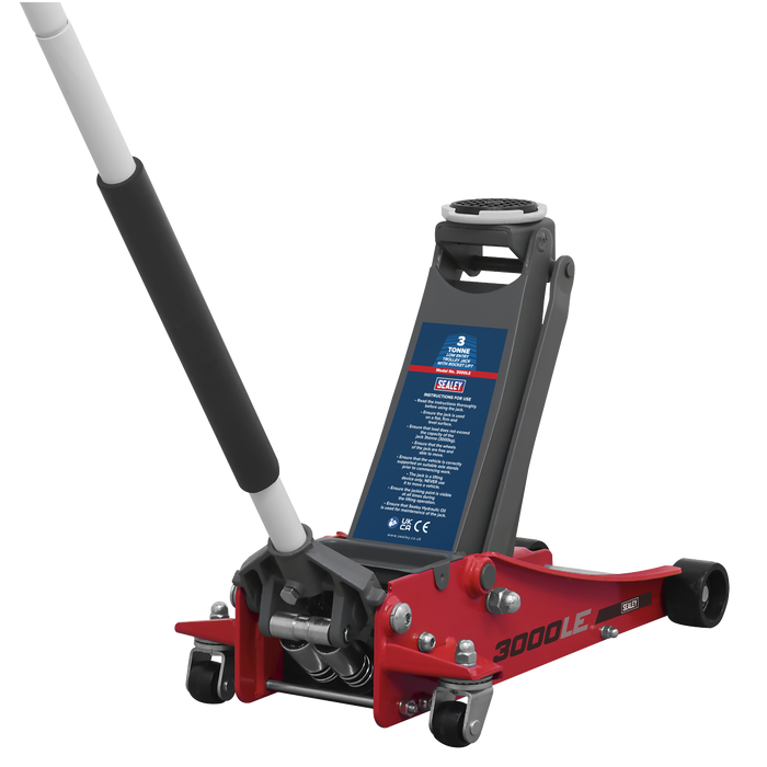Low Profile Trolley Jack with Rocket Lift 3 Tonne - Red | 3000LE
