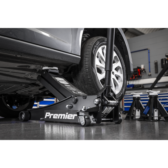 Premier Low Profile Trolley Jack with Rocket Lift 3 Tonne - Black | 3040AB