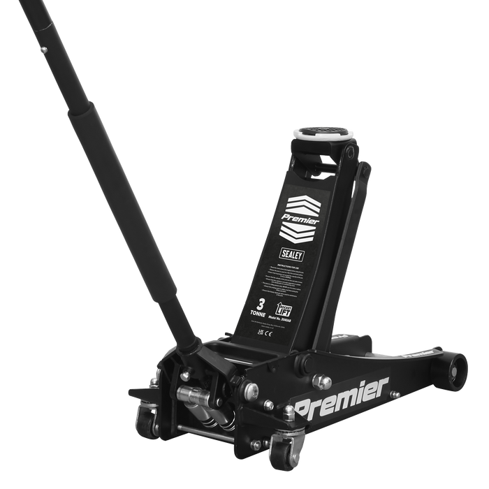 Premier Low Profile Trolley Jack with Rocket Lift 3 Tonne - Black | 3040AB