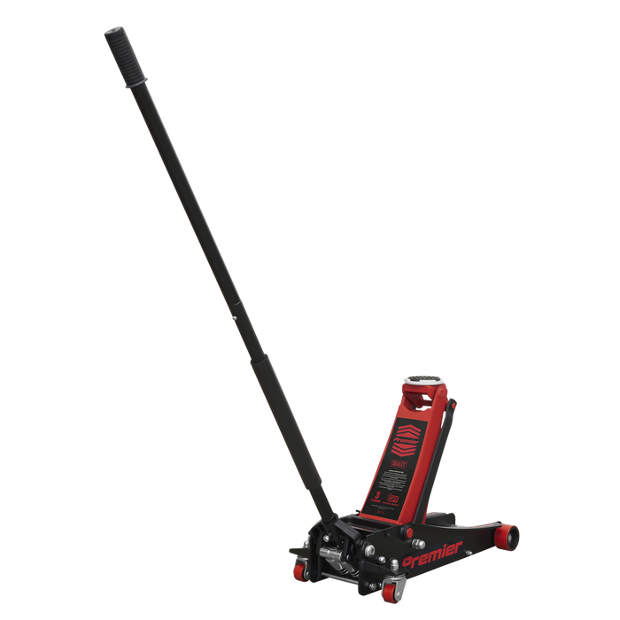 Premier Low Profile Trolley Jack with Rocket Lift 3 Tonne - Red | 3040AR
