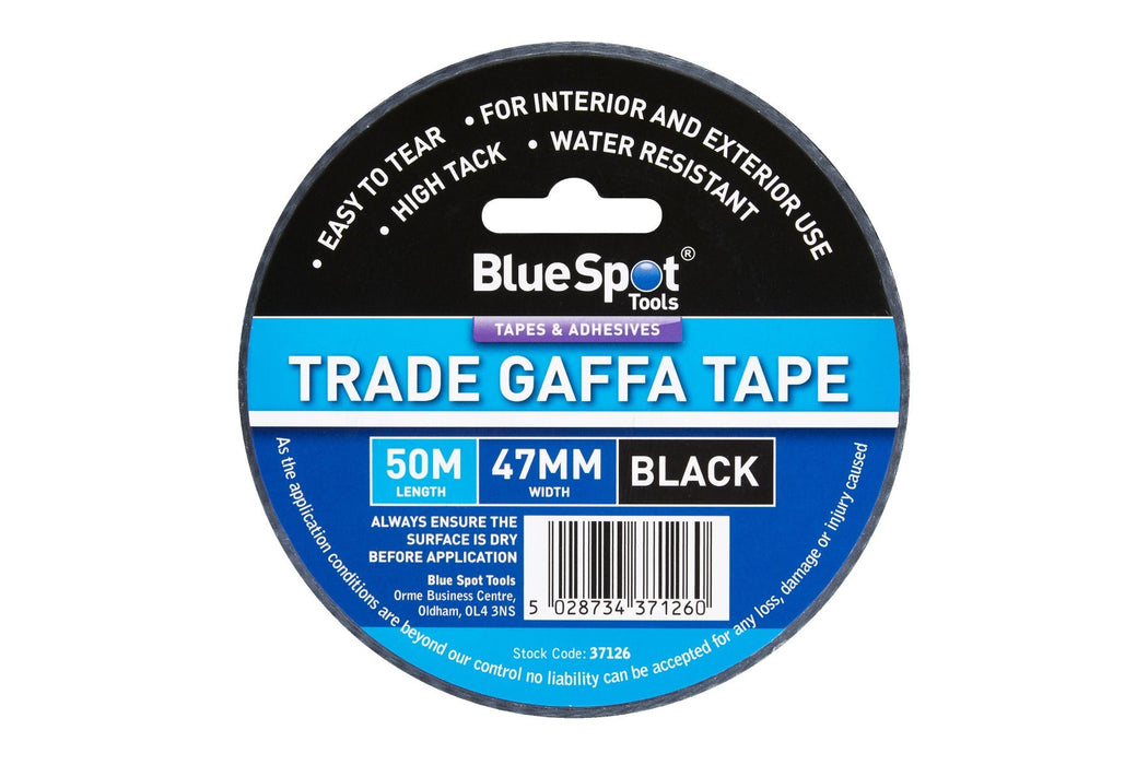 Blue Spot Tools 47mm x 50M Trade Gaffa Tape Black | 37126