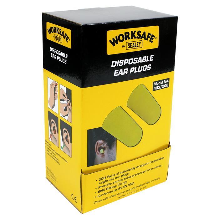 Worksafe® Disposable Ear Plugs - 200 Pairs | 403/200