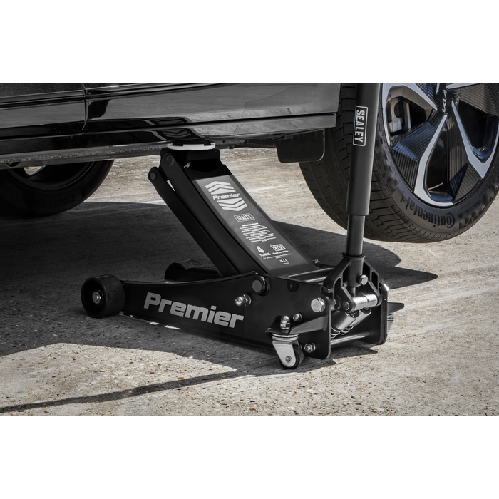 Premier Low Profile Trolley Jack with Rocket Lift 4 Tonne - Black | 4040AB