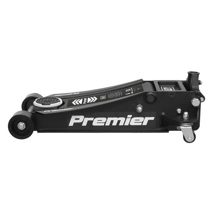 Premier Low Profile Trolley Jack with Rocket Lift 4 Tonne - Black | 4040AB