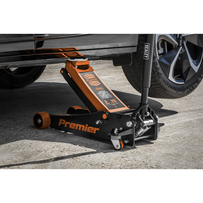 Premier Low Profile Trolley Jack with Rocket Lift 4 Tonne - Orange | 4040AO