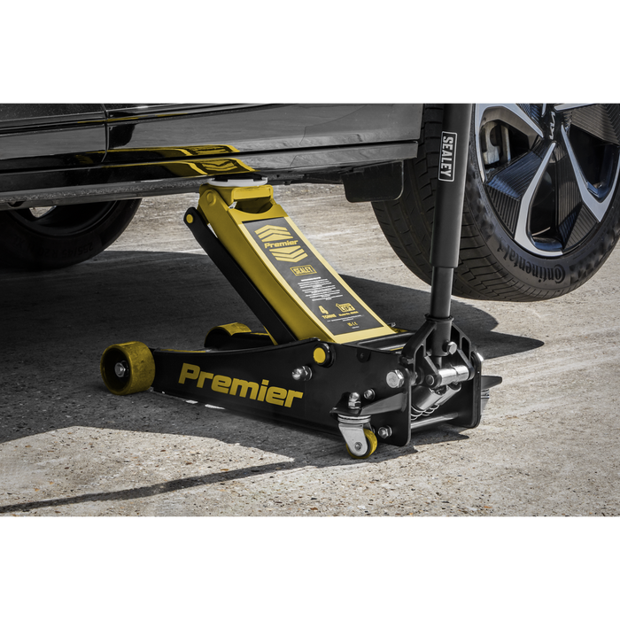 Premier Low Profile Trolley Jack with Rocket Lift 4 Tonne - Yellow | 4040AY