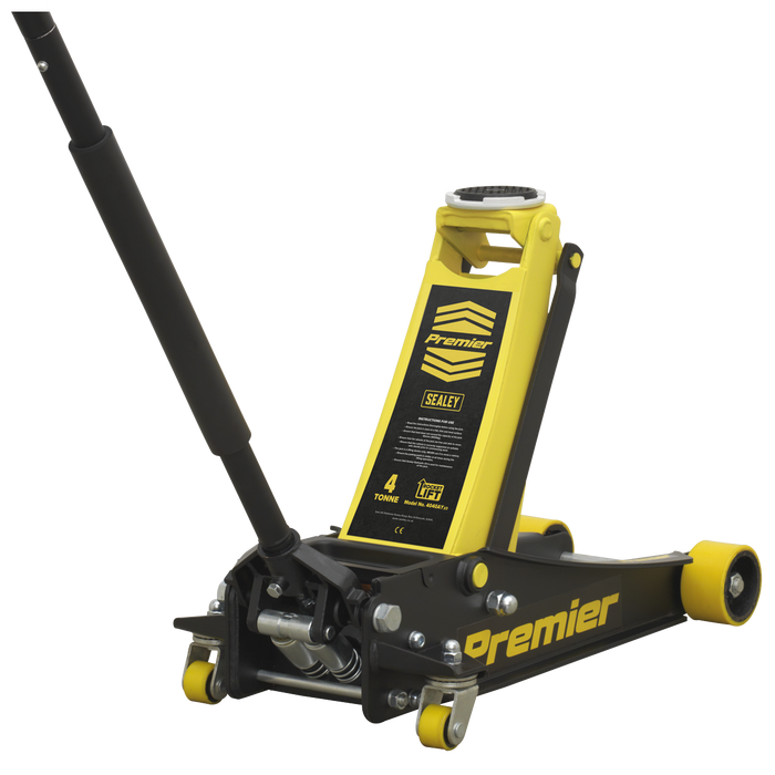 Premier Low Profile Trolley Jack with Rocket Lift 4 Tonne - Yellow | 4040AY