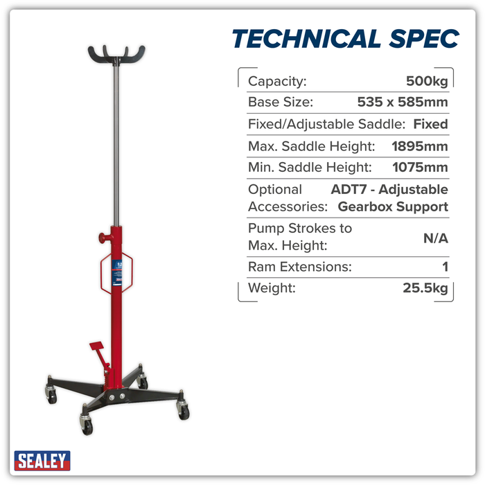 Vertical Transmission Jack 500kg | 500ETJ