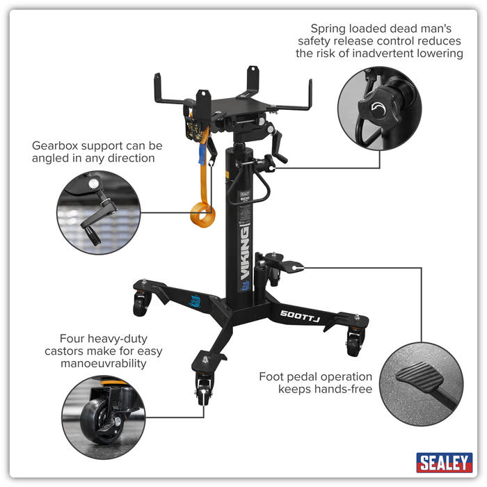 Telescopic Vertical Transmission Jack 600kg | 500TTJ