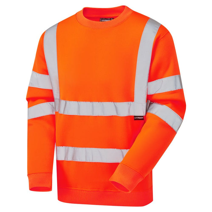 Supertouch Hi Vis Orange Crew Neck Sweatshirt | 5688