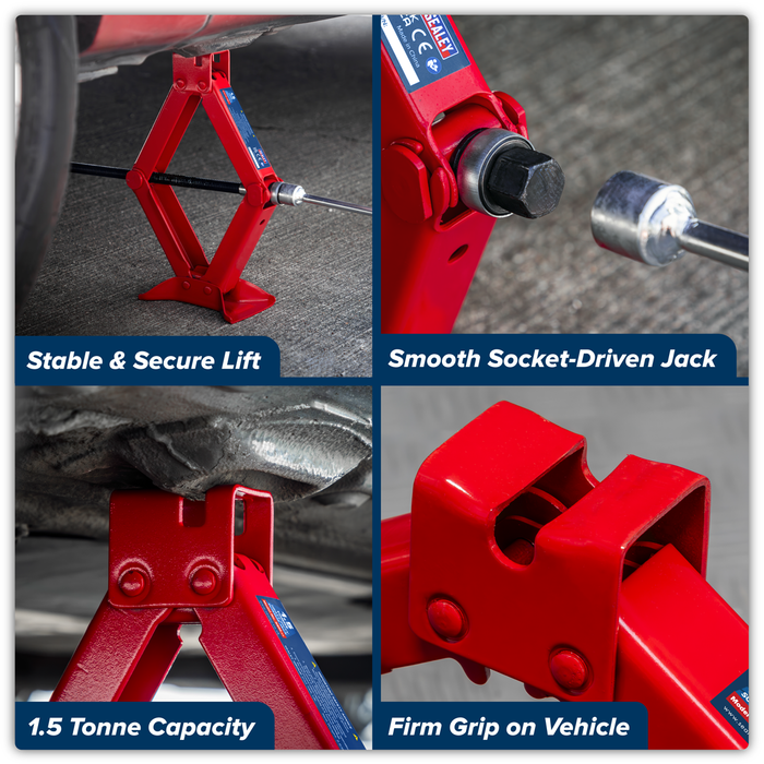 Heavy-Duty Scissor Jack 1.5 Tonne | 58M