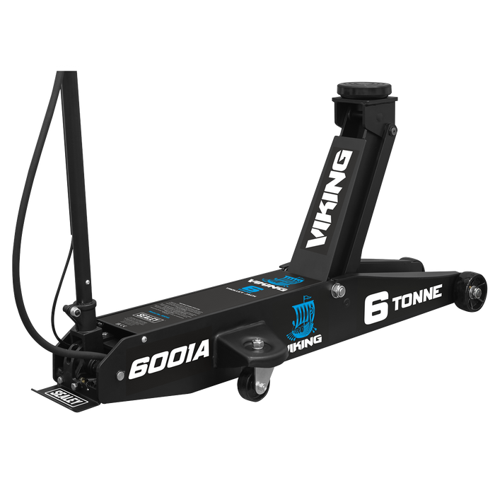 Viking Professional Long Reach Air/Manual Operation Trolley Jack with Rocket Lift 6 Tonne | 6001A