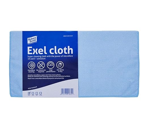 Exel Lint Free Microfibre Super Magic Cleaning Cloths (Pack of 10) | Robert Scott