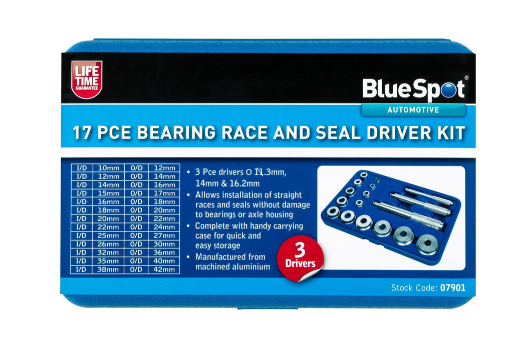 Blue Spot Tools 17 PCE Bearing Race and Seal Driver Kit | B/S07901