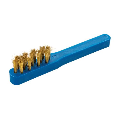 Brass Food Safe Wire Brush Plastic Handle Spark Plug Brush | Silverline Tools