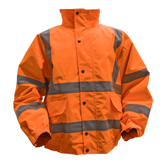 Worksafe® Hi-Vis Orange Jacket with Quilted Lining, Elasticated Waist & Cuffs - XX-Large | 802XXLO