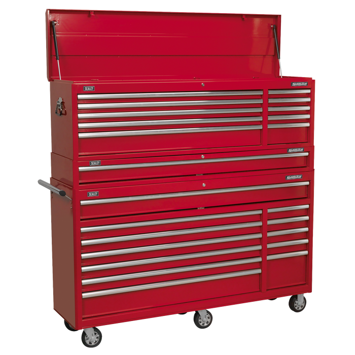 Topchest, Mid-Box & Rollcab Combination 23 Drawer with Ball Bearing Slides - Red | AP66COMBO1