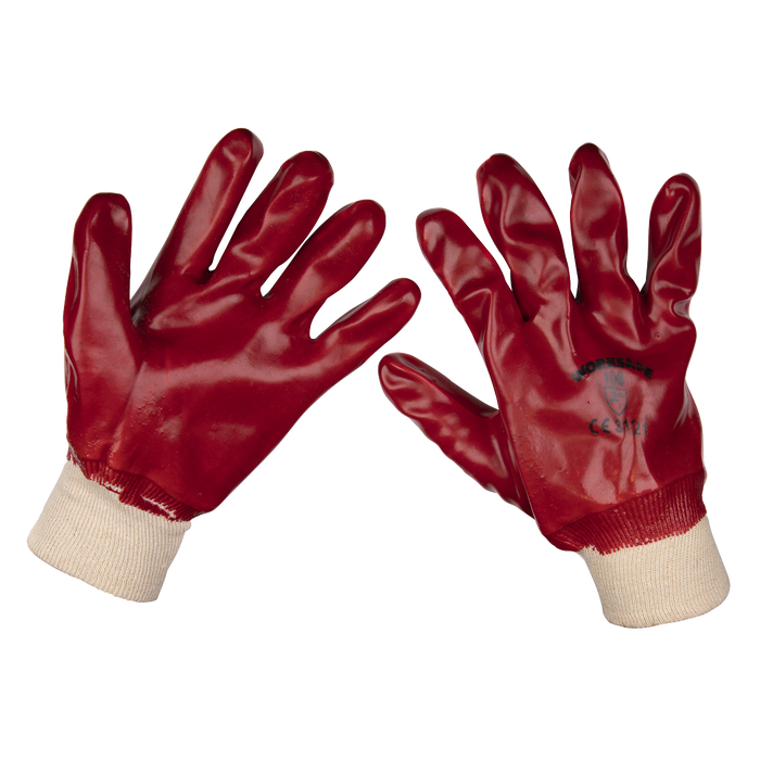 Worksafe® PVC Knit Wrist Gloves, X-Large - Pack of 12 Pairs | 9106XL/12