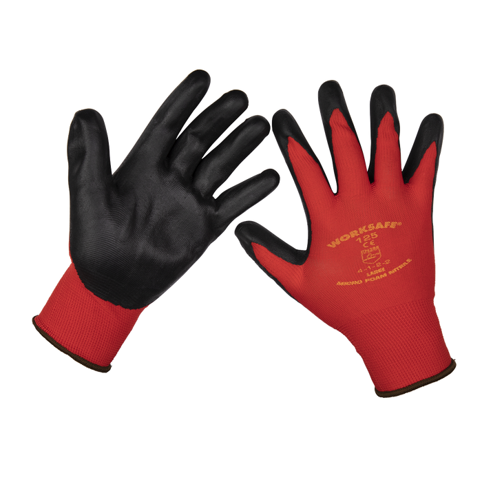 Worksafe® Nitrile Foam Gloves, Large - Pair | 9125L