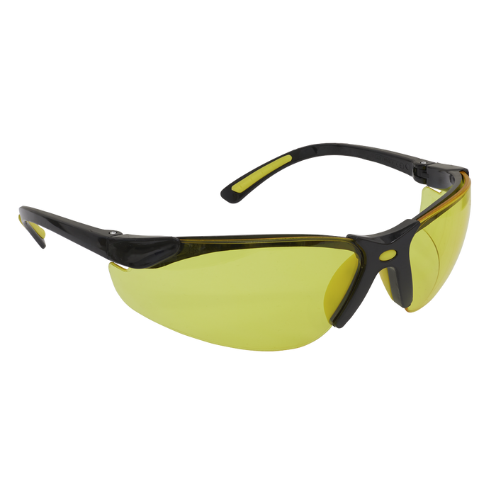 Worksafe® Zante Style Amber Lens Safety Glasses with Flexi Arms | 9215