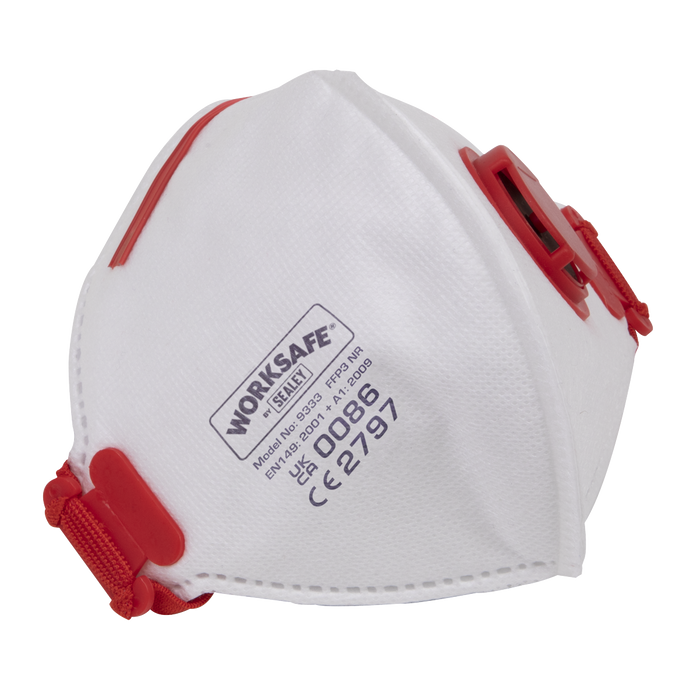 Worksafe® Valved Fold Flat Mask FFP3 - Pack of 10 | 9333/10