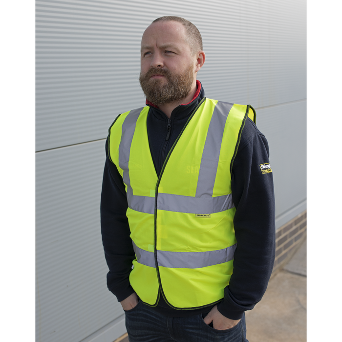 Worksafe® Hi-Vis Yellow Waistcoat - Medium | 9804M