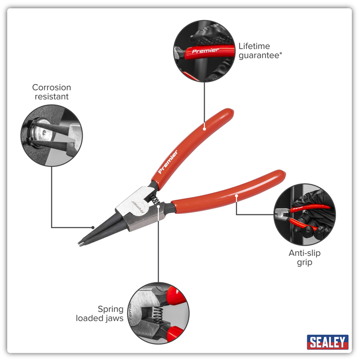Premier Circlip Pliers External Straight Nose 140mm | AK84532