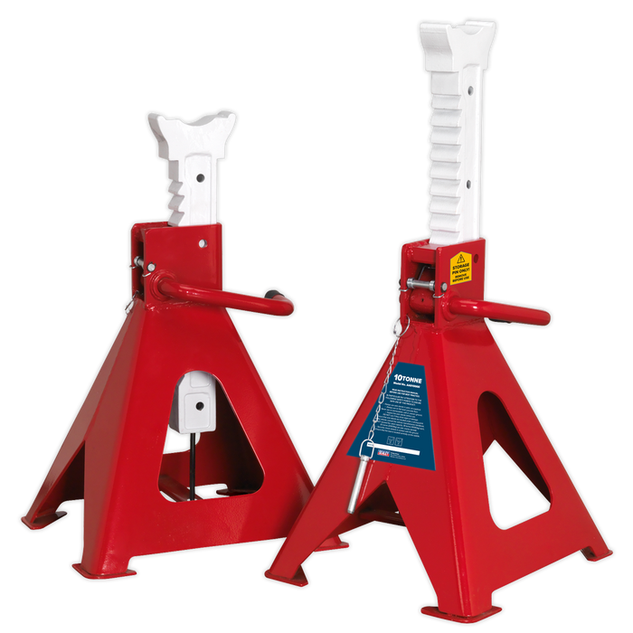 Auto Rise Ratchet Axle Stands (Pair) 10 Tonne Capacity per Stand | AAS10000
