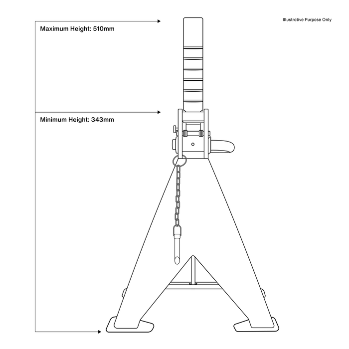 Auto Rise Ratchet Axle Stands (Pair) 3 Tonne Capacity per Stand | AAS3000