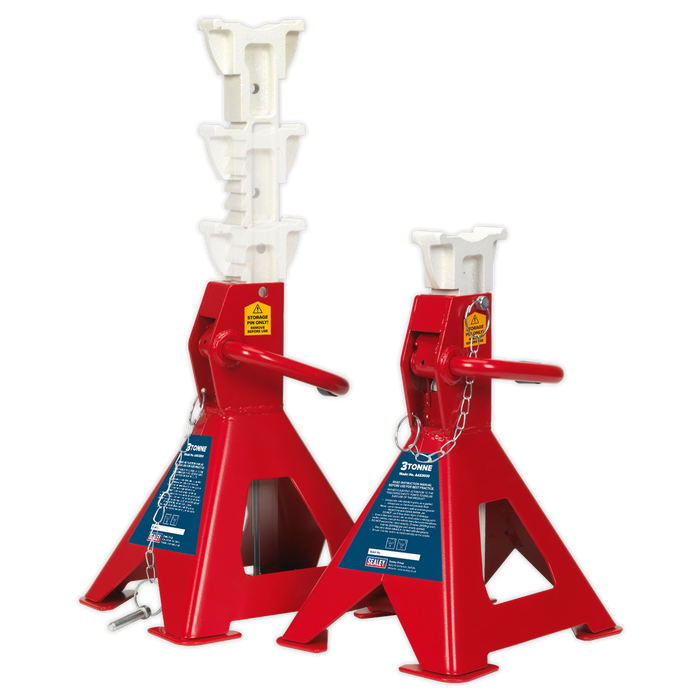 Auto Rise Ratchet Axle Stands (Pair) 3 Tonne Capacity per Stand | AAS3000