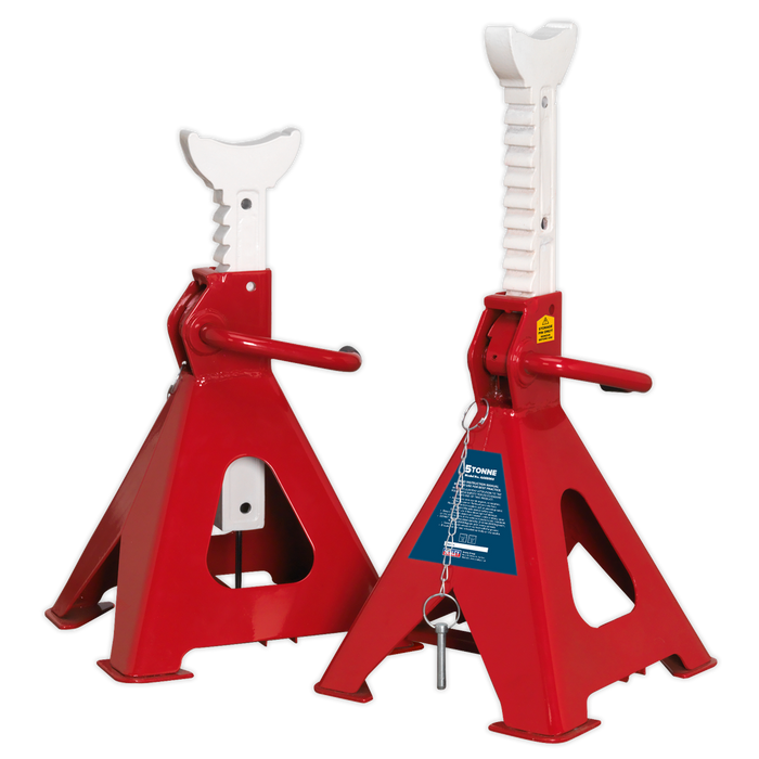 Auto Rise Ratchet Axle Stands (Pair) 5 Tonne Capacity per Stand | AAS5000