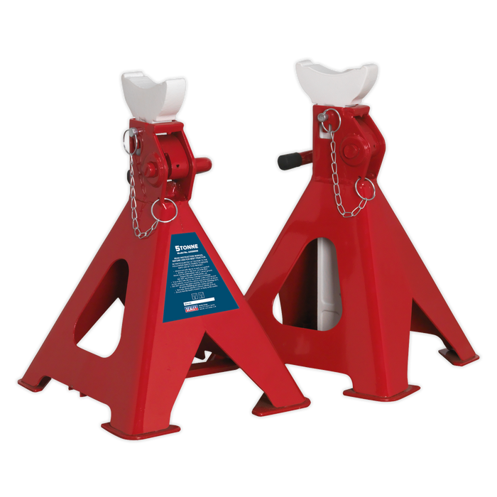 Auto Rise Ratchet Axle Stands (Pair) 5 Tonne Capacity per Stand | AAS5000
