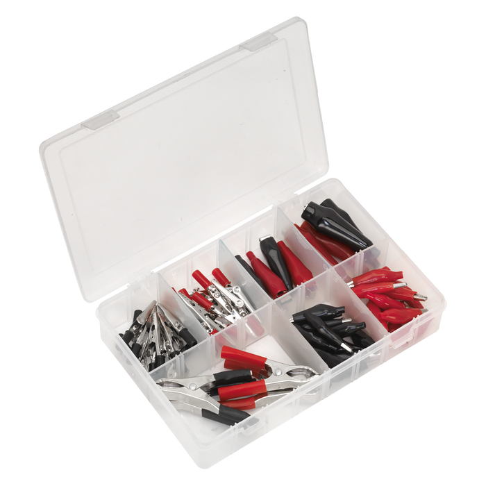 Crocodile Clip Assortment 60pc - Black & Red | AB023CA