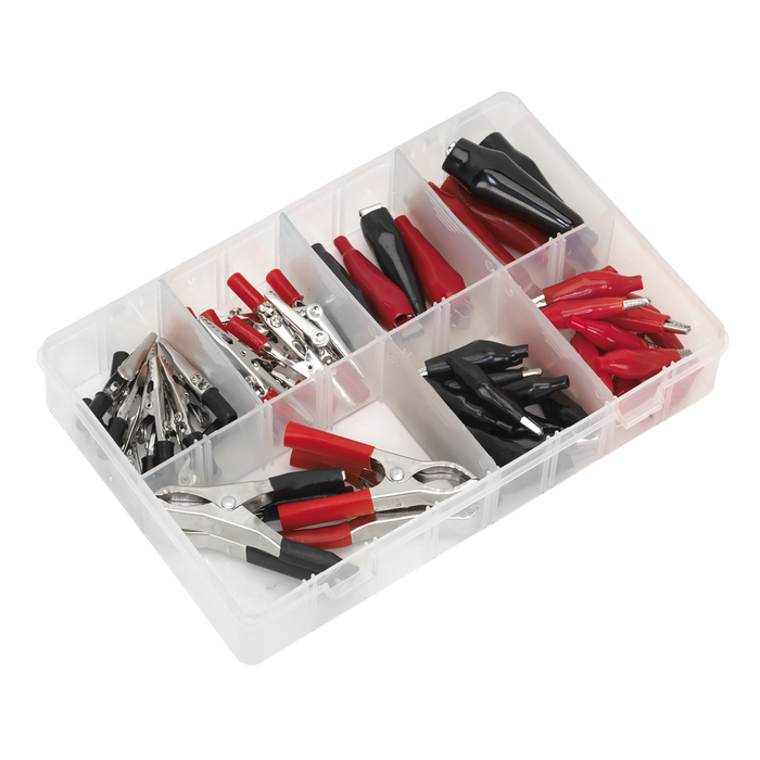Crocodile Clip Assortment 60pc - Black & Red | AB023CA