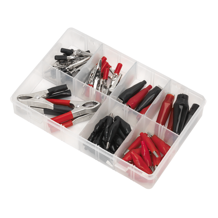 Crocodile Clip Assortment 60pc - Black & Red | AB023CA