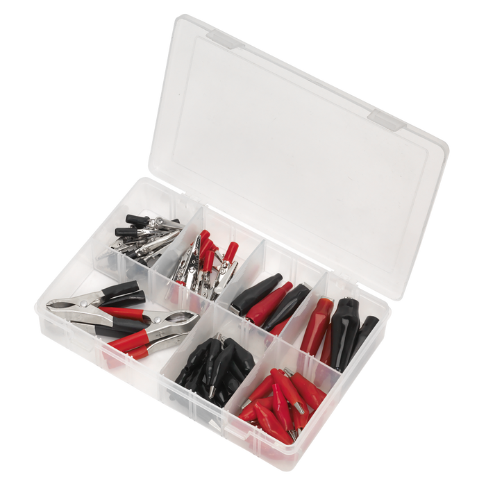 Crocodile Clip Assortment 60pc - Black & Red | AB023CA