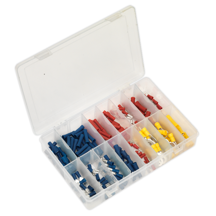Crimp Terminal Assortment 200pc - Blue, Red & Yellow | AB038MT