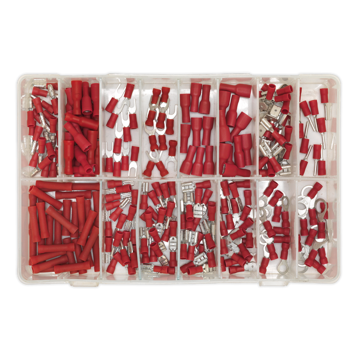 Crimp Terminal Assortment 260pc - Red | AB039RT