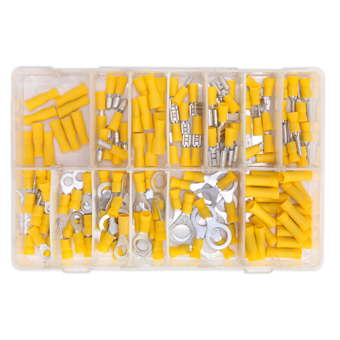 Crimp Terminal Assortment 140pc - Yellow | AB041YT
