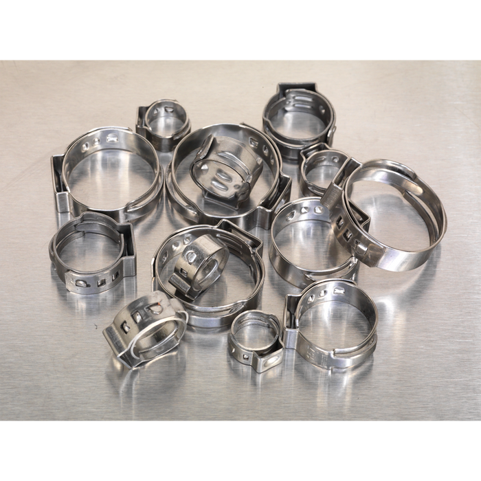 Stainless Steel O-Clip Single Ear Assortment 160pc | AB043SE