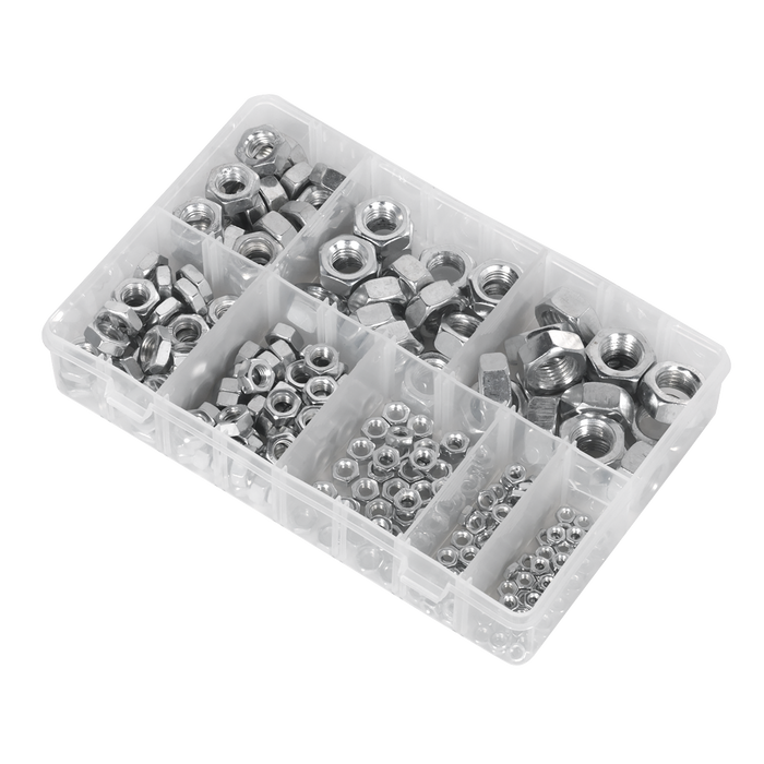 Steel Nut Assortment 255pc M4-M16 Metric | AB046SN