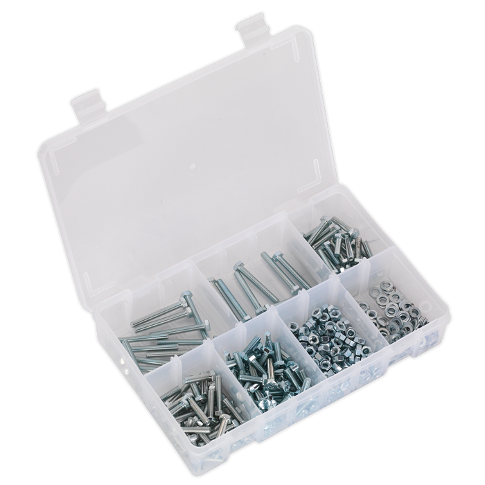 High Tensile Setscrew, Nut & Washer Assortment M5 444pc | AB049SNW