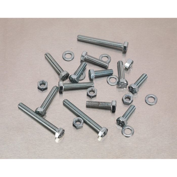 High Tensile Setscrew, Nut & Washer Assortment M5 444pc | AB049SNW