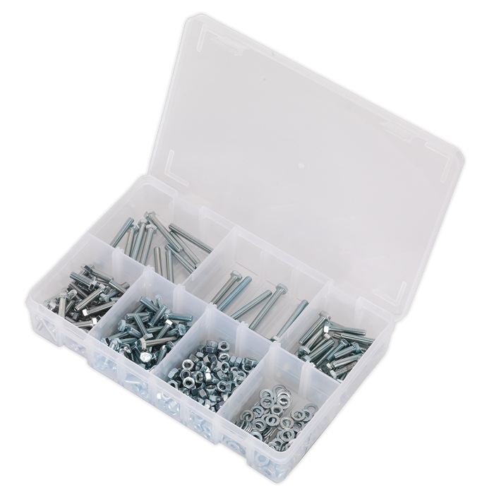 High Tensile Setscrew, Nut & Washer Assortment M5 444pc | AB049SNW
