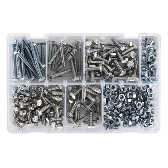 High Tensile Setscrew, Nut & Washer Assortment M6 408pc | AB050SNW