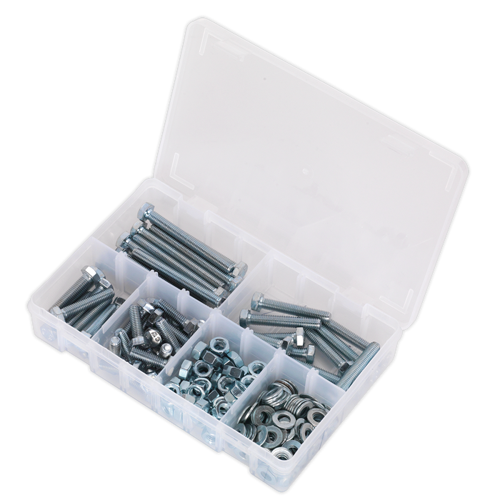High Tensile Setscrew, Nut & Washer Assortment M8 220pc | AB051SNW
