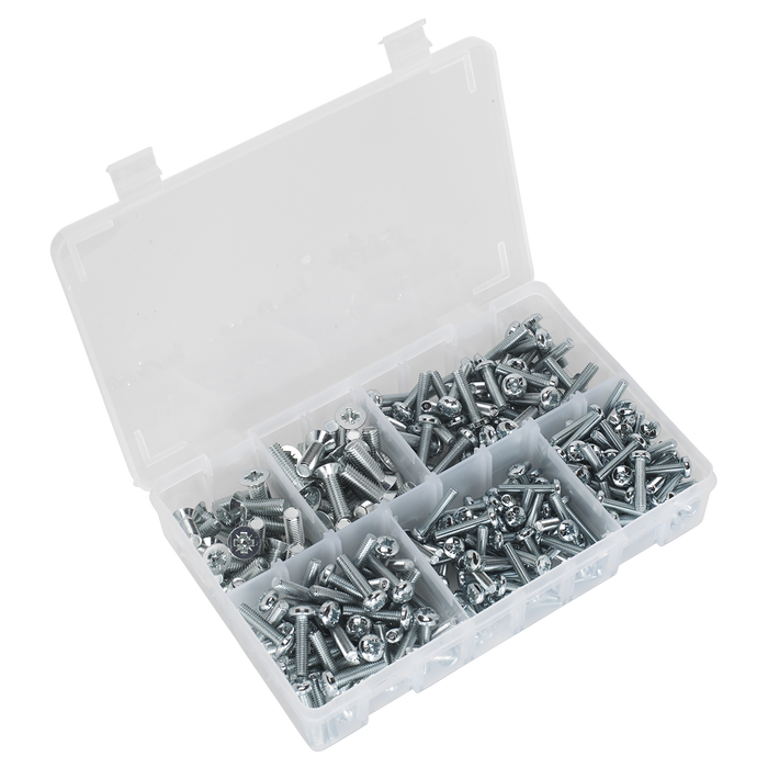 Countersunk & Pan Head Pozi Machine Screw Assortment M5-M8 264pc | AB054MS