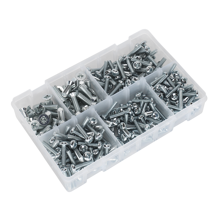 Countersunk & Pan Head Pozi Machine Screw Assortment M5-M8 264pc | AB054MS
